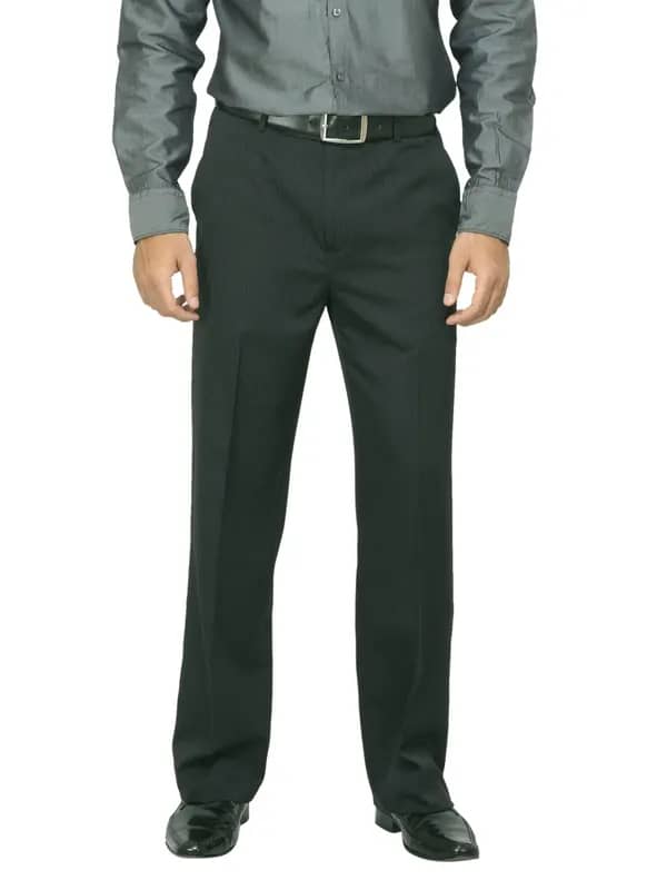 John Miller Men Striped Black Trousers