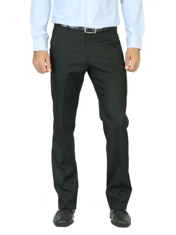 John Miller Men Striped Black Trousers