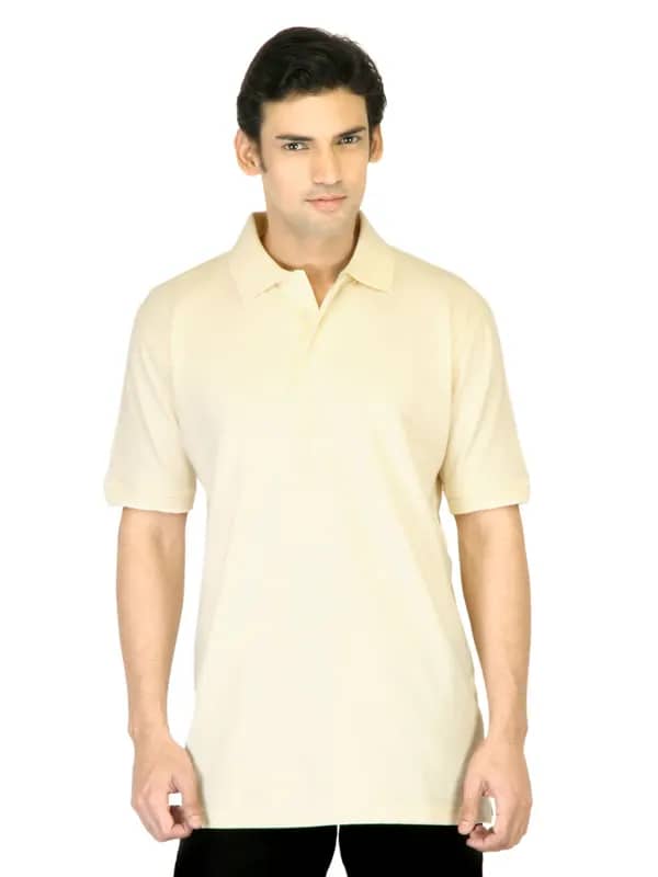 Proline Men Off-white Polo T-shirt