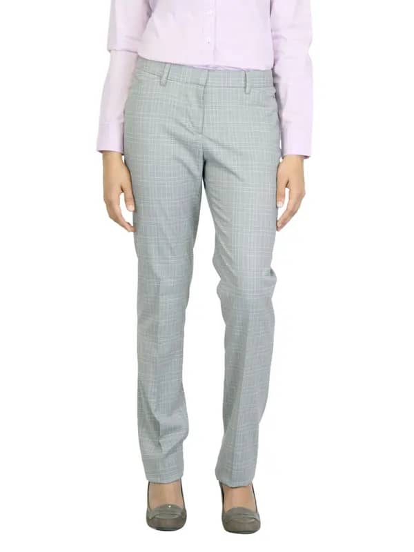 Arrow Woman Check Grey Trousers