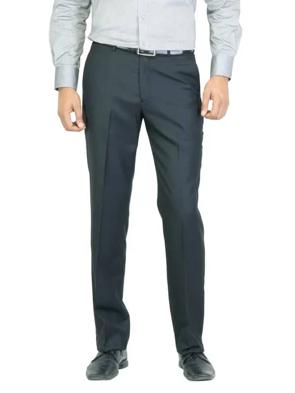 Turtle Men Check Black Trousers