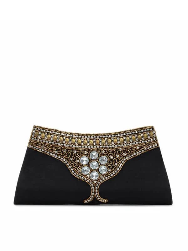 Spice Art Women Antique Design Black Clutch