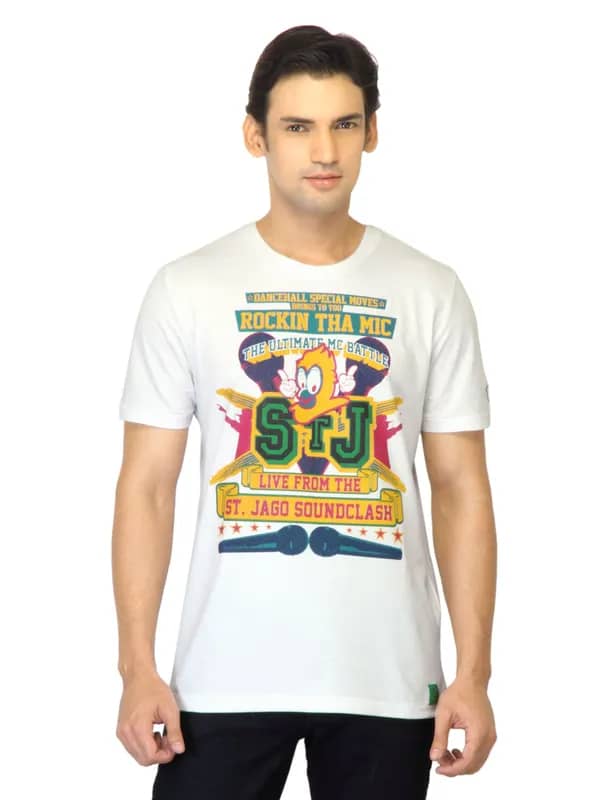 Puma Men Story Graphic White T-shirt