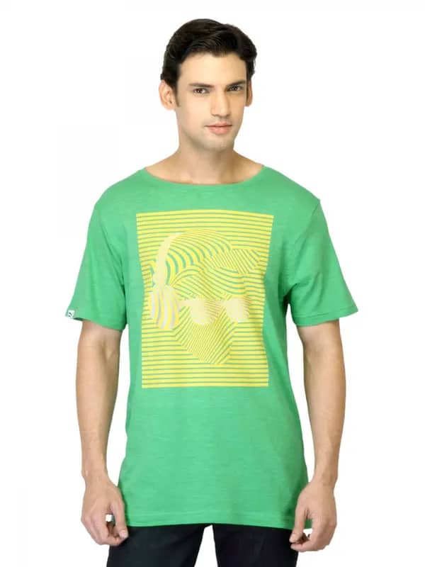 Puma Men Graphic Print Green T-shirt