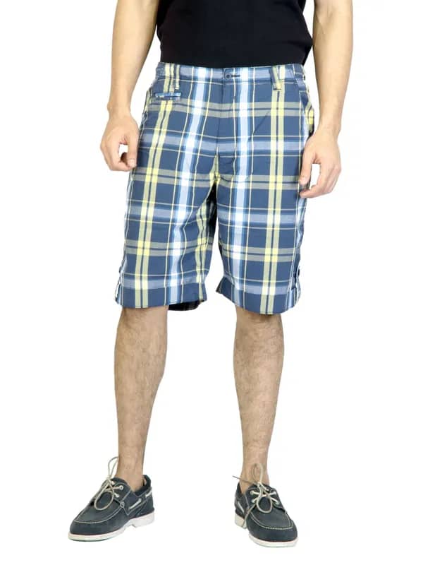 Arrow Sport Men Blue Check Shorts