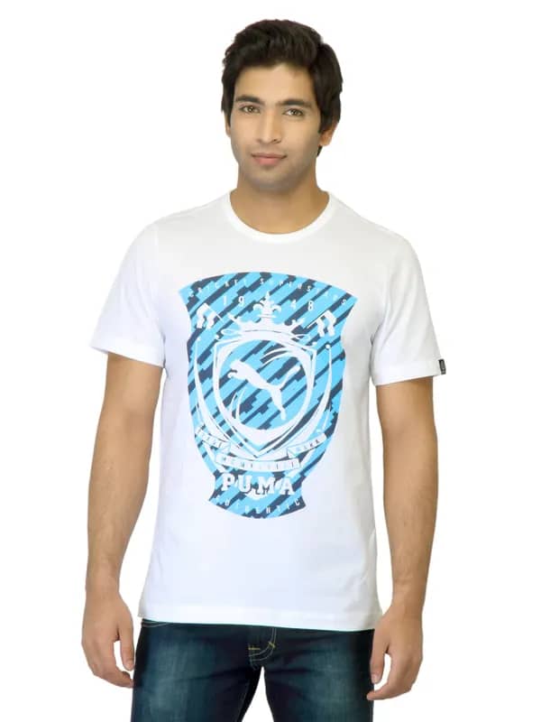Puma Men Graphic White T-shirt