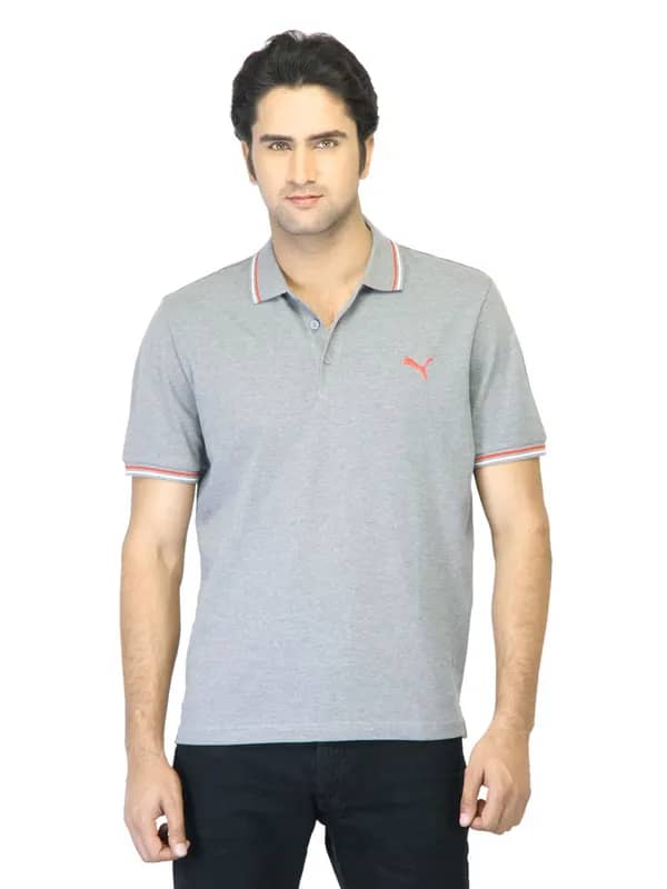Puma Men Foundation Polo Grey T-shirt