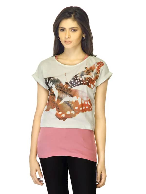 Jealous 21 Women Printed Pink Top