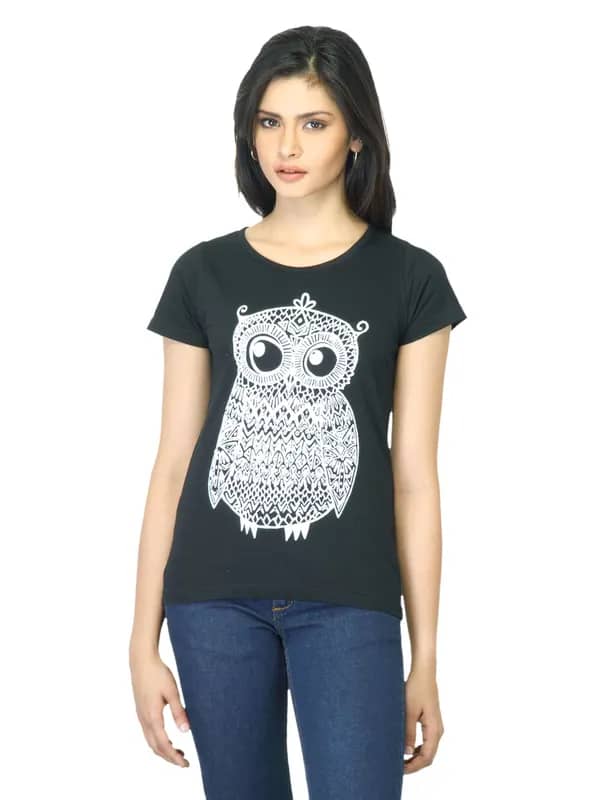 Jealous 21 Women Black Printed T-shirt