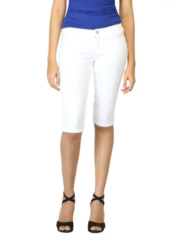 Jealous 21 Women White Capris