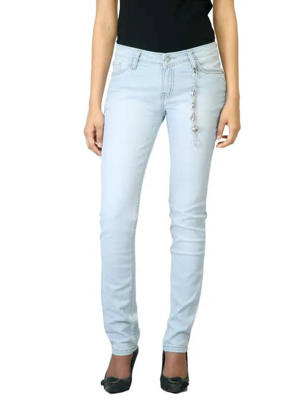 Jealous 21 Women Washed Light Blue Jeans