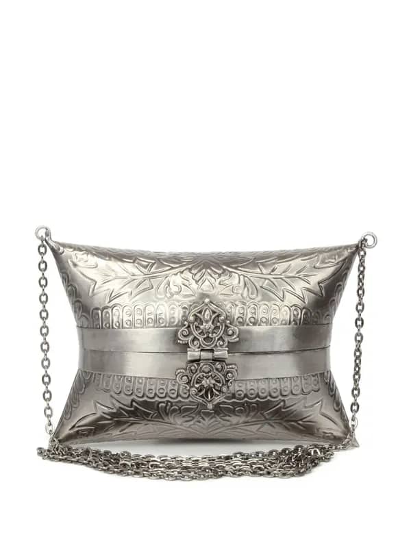 Yelloe Antique Metal Box Purse