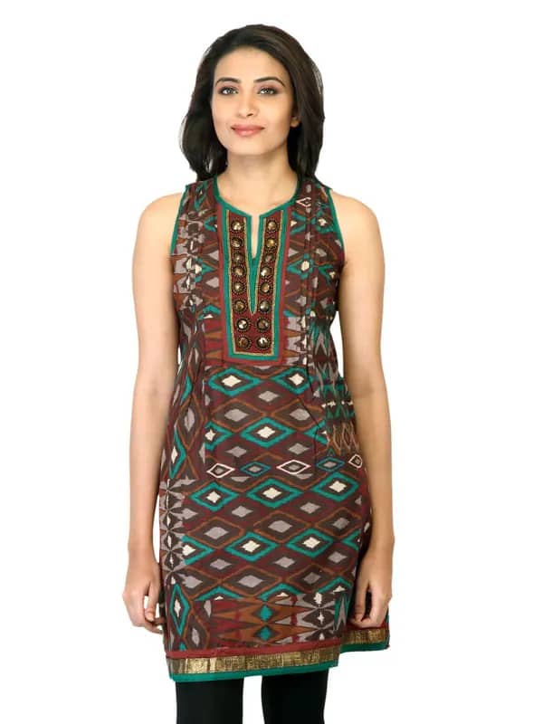 Aneri Women Shila Brown Kurta