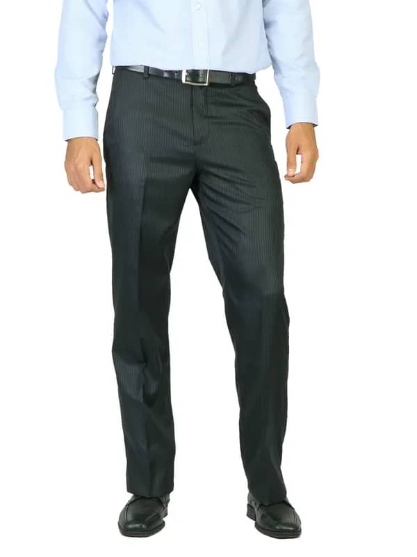 Mark Taylor Men Striped Blue Trousers