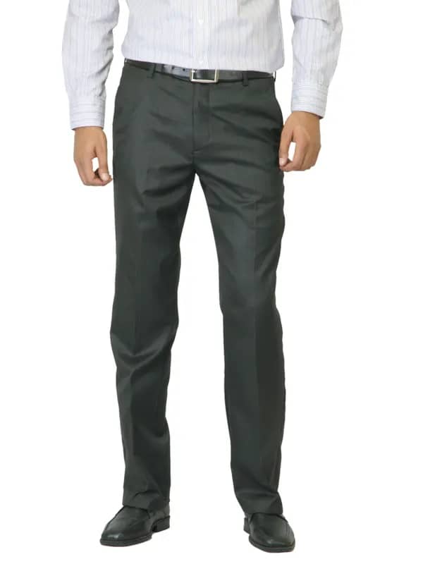 Mark Taylor Men Striped Black Trousers