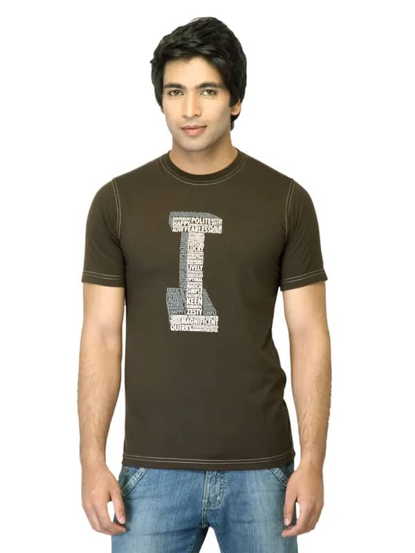 Mark Taylor Men Printed Brown T-shirt