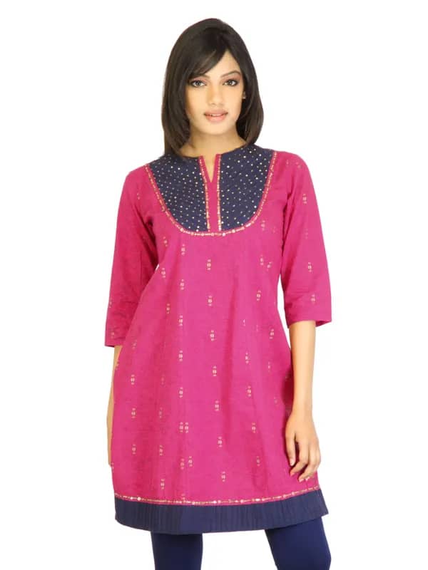 Mother Earth Women Pink Printed Kurta