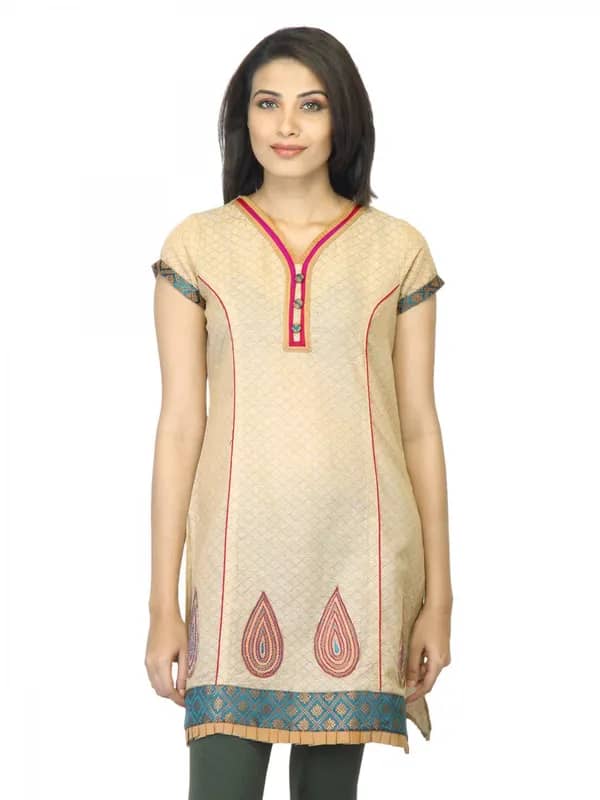 Mother Earth Women Beige Kurta