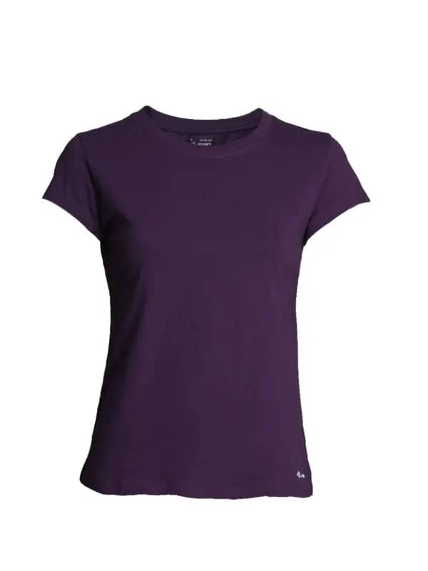 Jockey Women Round Neck Purple T-Shirt