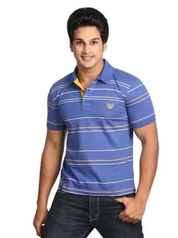 Classic Polo Men's Blue Stripe T-shirt