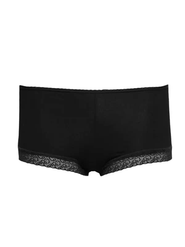 Jockey Lace Stretch Black Boy Leg Brief