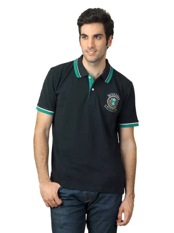 Scullers Men Black T-shirt