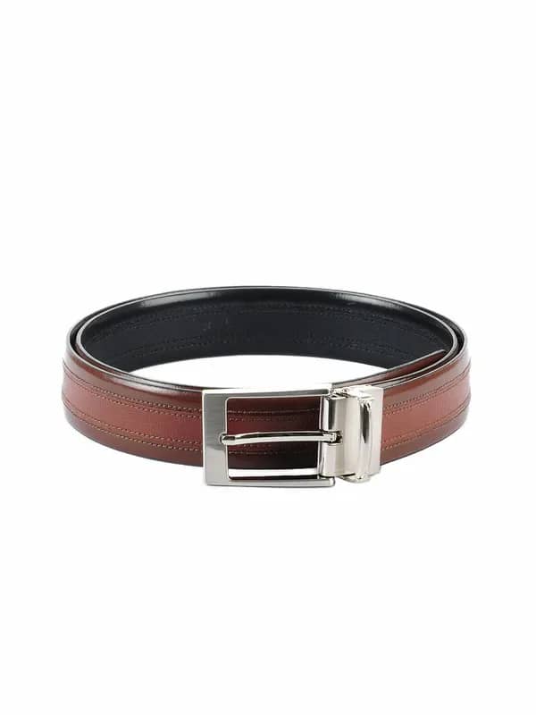 Bulchee Men Brown And Black Reversible Belt