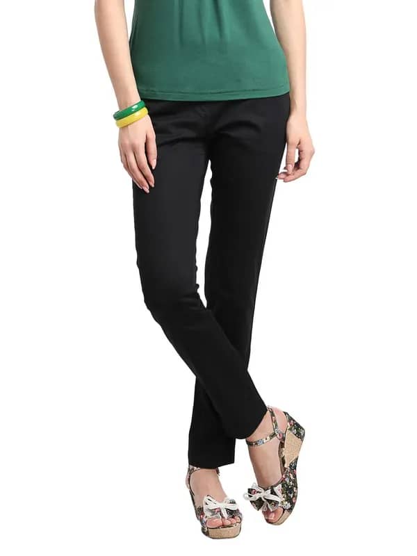 Scullers For Her Women Black Trousers