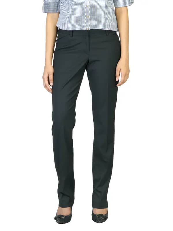 Scullers For Her Women Striped Black Trousers