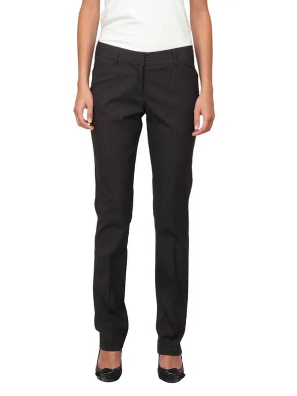 Scullers For Her Brown Striped Trousers
