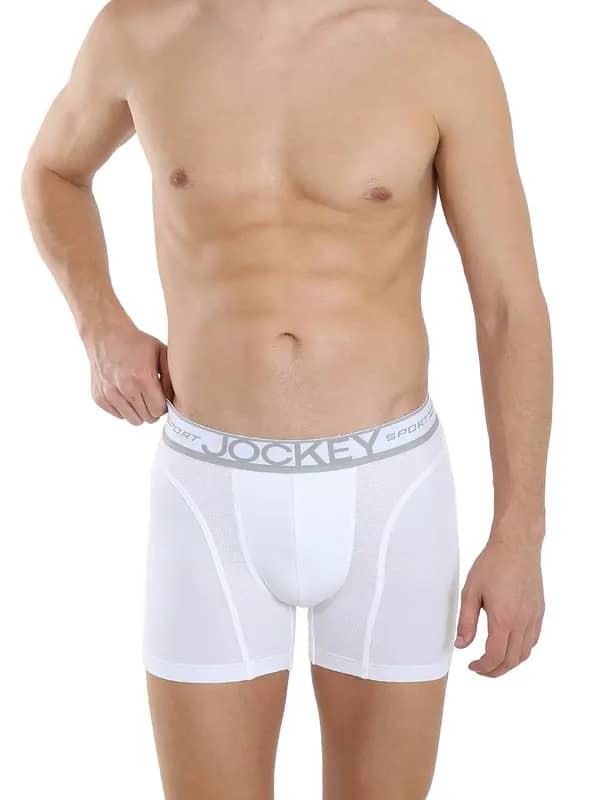 Jockey Men White SPORT PERFORMANCE Trunks SP08