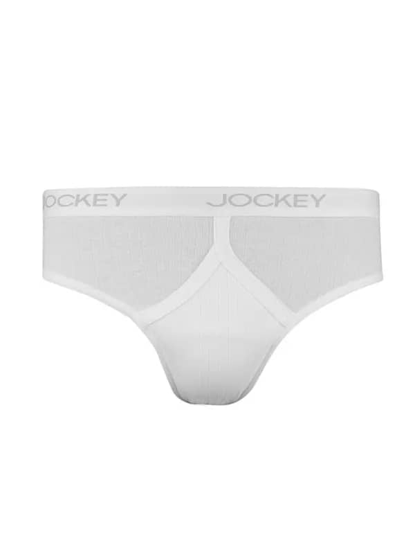 Jockey ELANCE Men White Y-Front Hip Briefs 1006