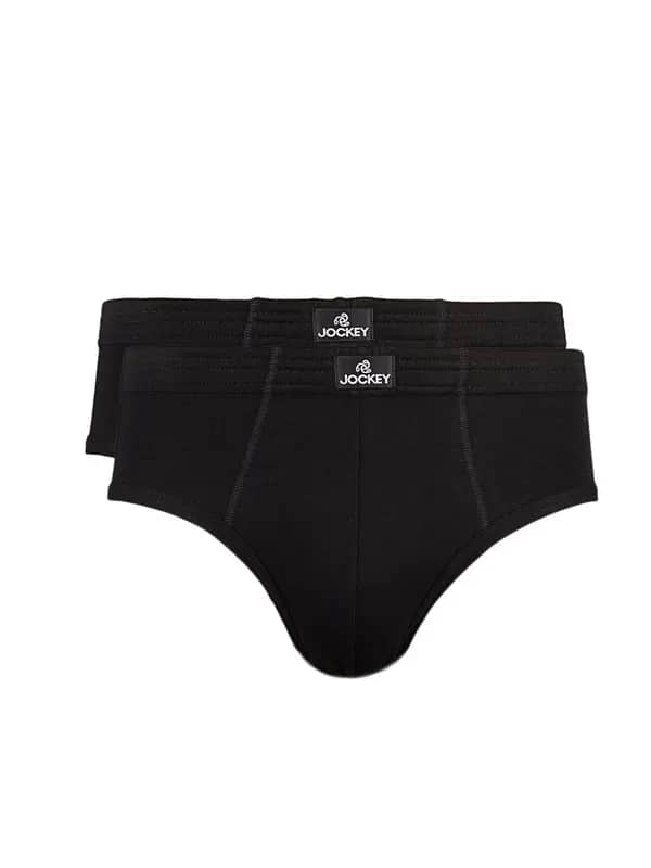 Jockey ELANCE Mens Black Pack of two Briefs 1009