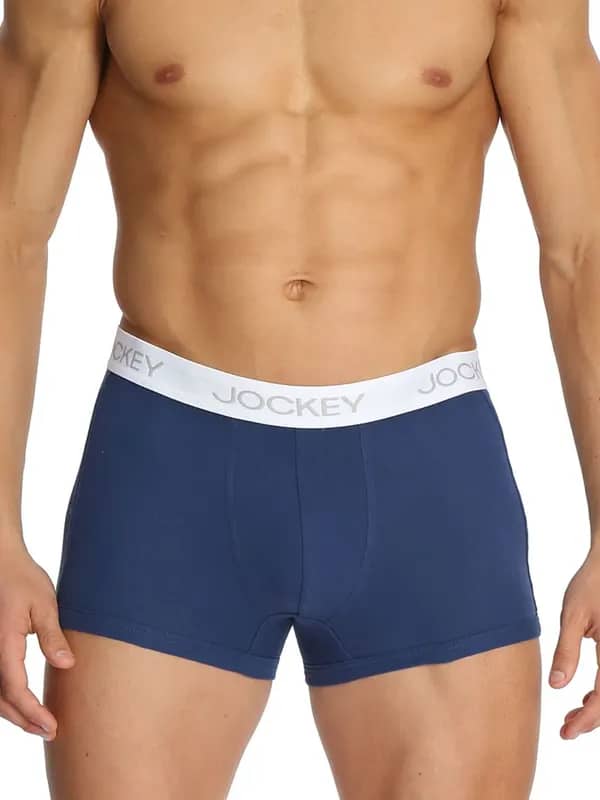 Jockey ELANCE Mens Blue Trunks 1015