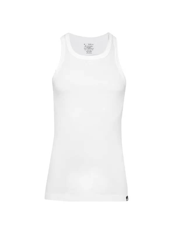 Jockey SPORT Men White Innerwear Vest 9924
