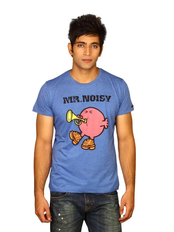 Mr.Men Men's Mr.Noisy Blue T-shirt
