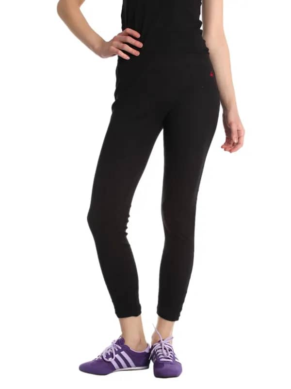 Urban Yoga Women Black Leggings