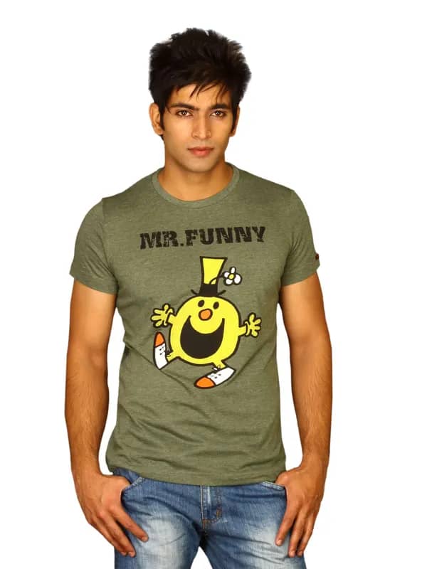 Mr.Men Men's Mr.Funny Grey T-shirt