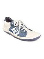 iD Men's Denim White Graphic Shoe