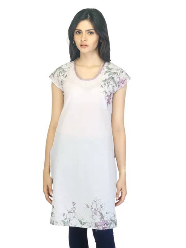 W Women Printed Light Pink Kurta