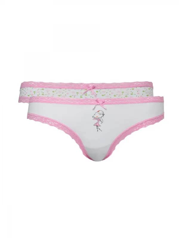 Enamor Women Pack of 2 Printed Briefs