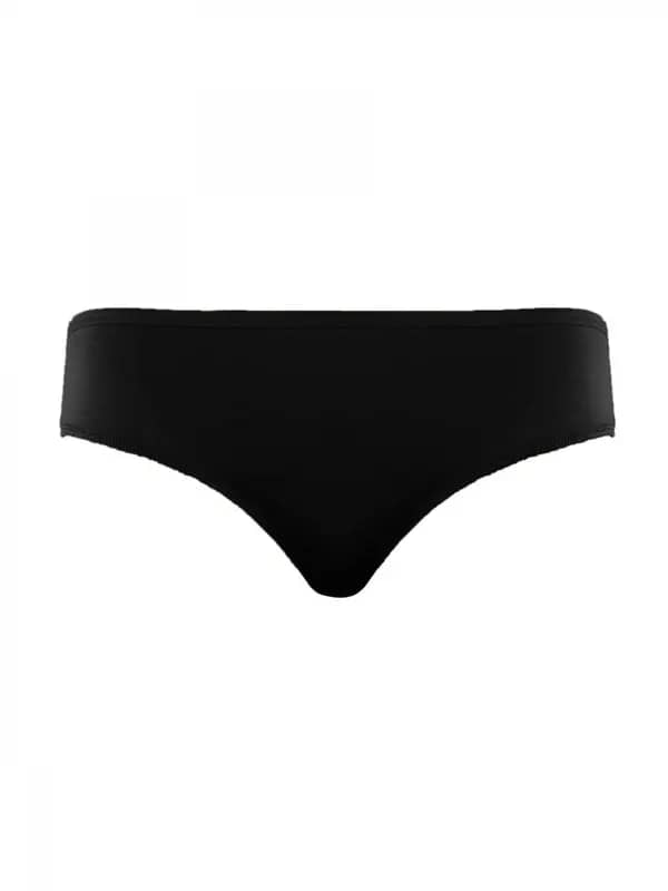 Enamor Women Black Mid-Rise Bikini Brief