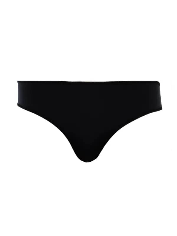 Enamor Women Black Mid-Rise Bikini Brief