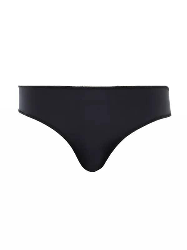 Enamor Women Black Regular-Rise Bikini Brief