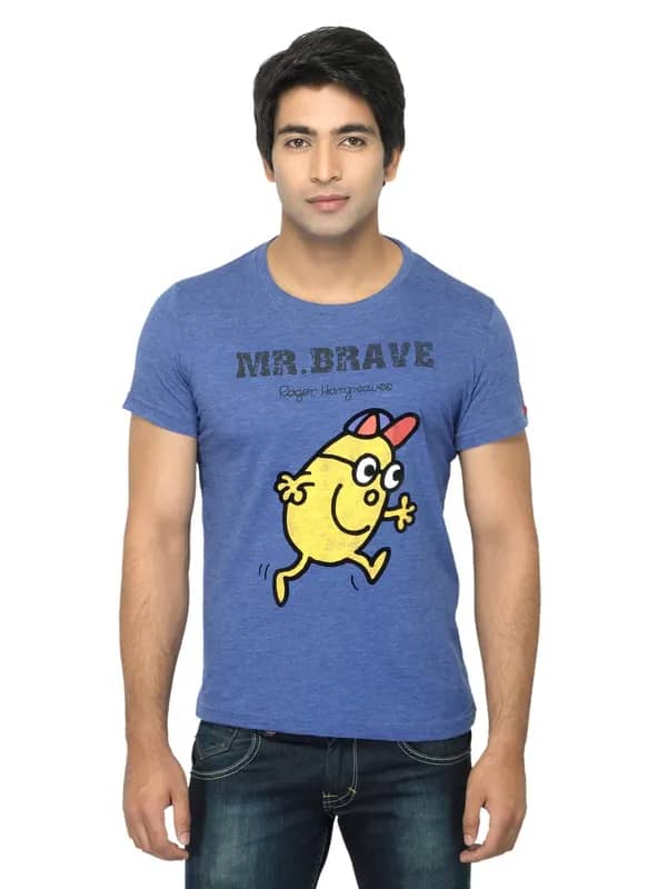 Mr. Men Printed Blue T-shirt