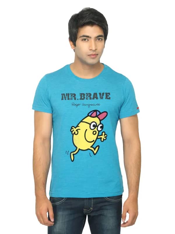 Mr. Men Printed Teal T-shirt