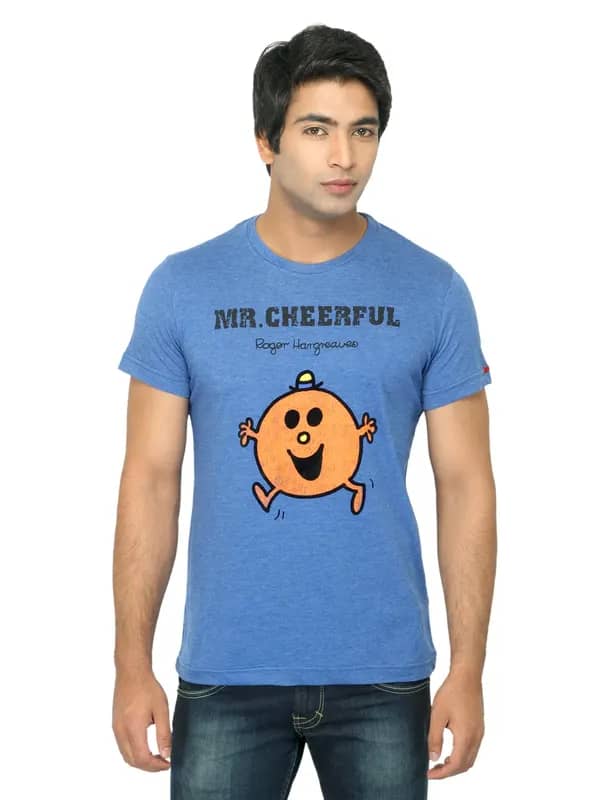 Mr. Men Printed Blue T-shirt