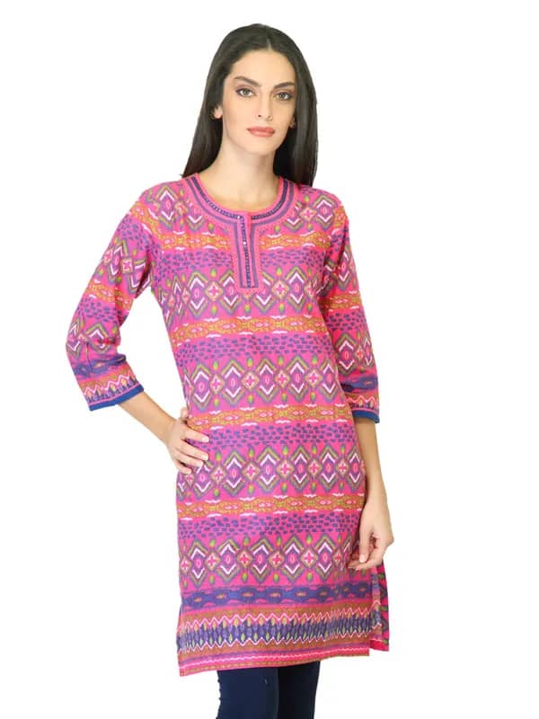BIBA Women Printed Pink Kurta