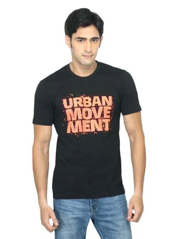 ADIDAS Men Urban Movement Black T-shirt