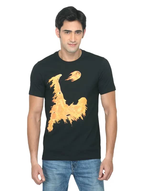 ADIDAS Men Flame Black T-shirt
